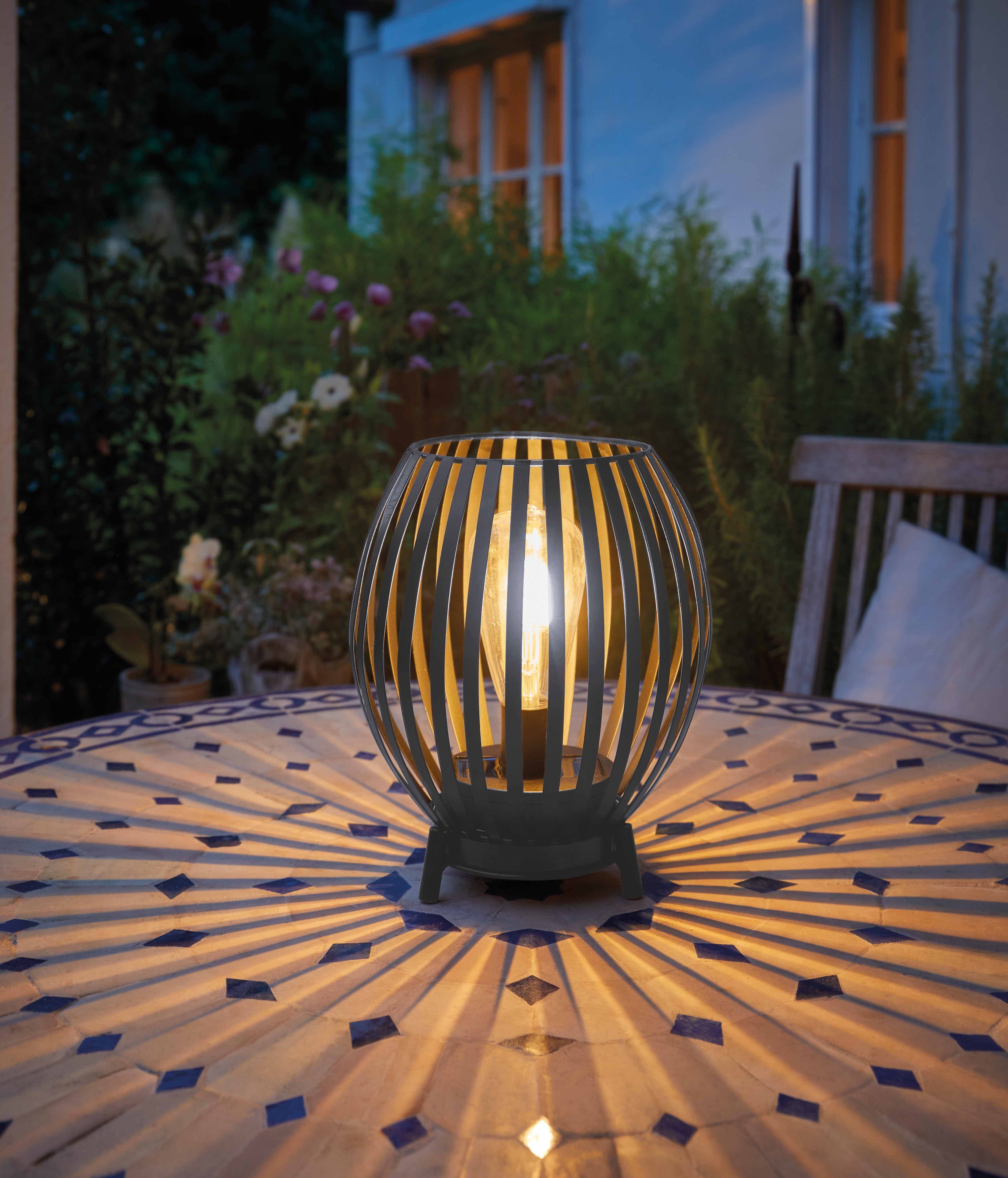 Northpoint LED Solarleuchte LED Solar Stehlampe Stehleuchte Tischlampe warmweißem Licht Außen