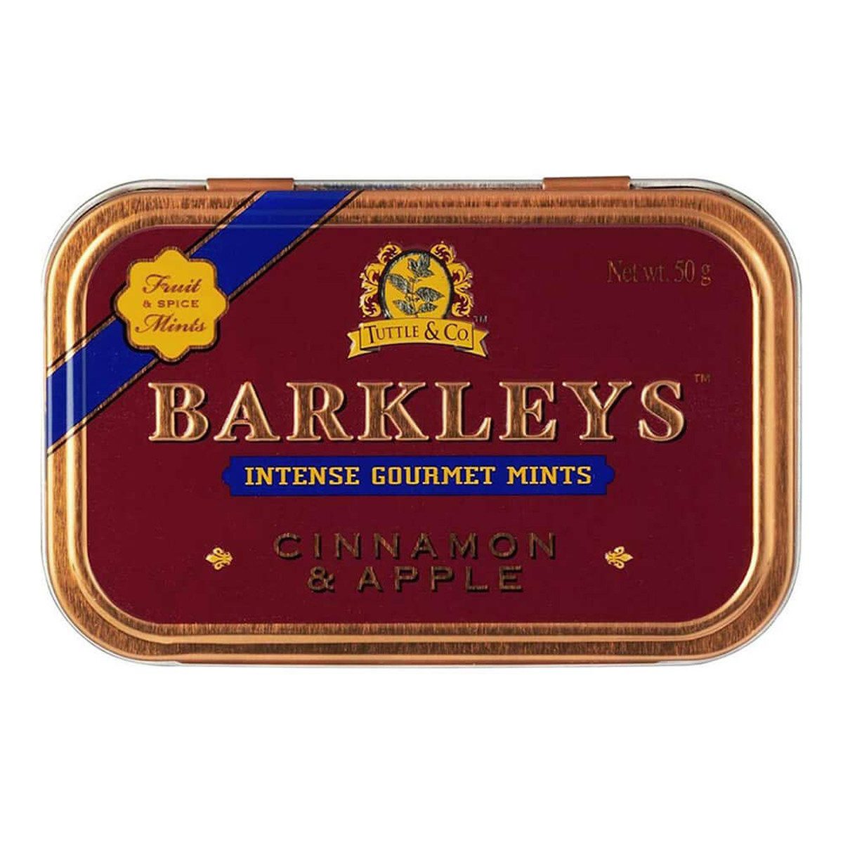 BARKLEYS Süßigkeit, Barkleys Pastillen Tin Cinnamon und Apfel in einer Metalldose 50g