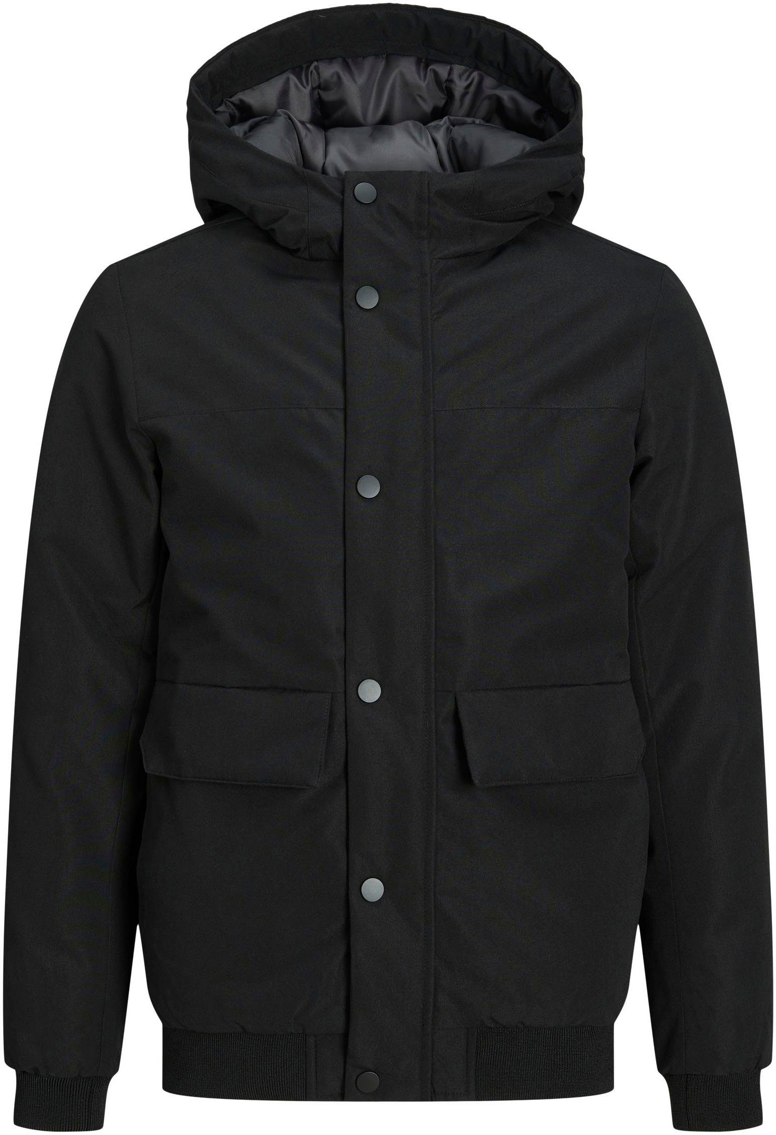 Jack & Jones Junior JACKET BOMBER JNR Black Parka JJCHAMP