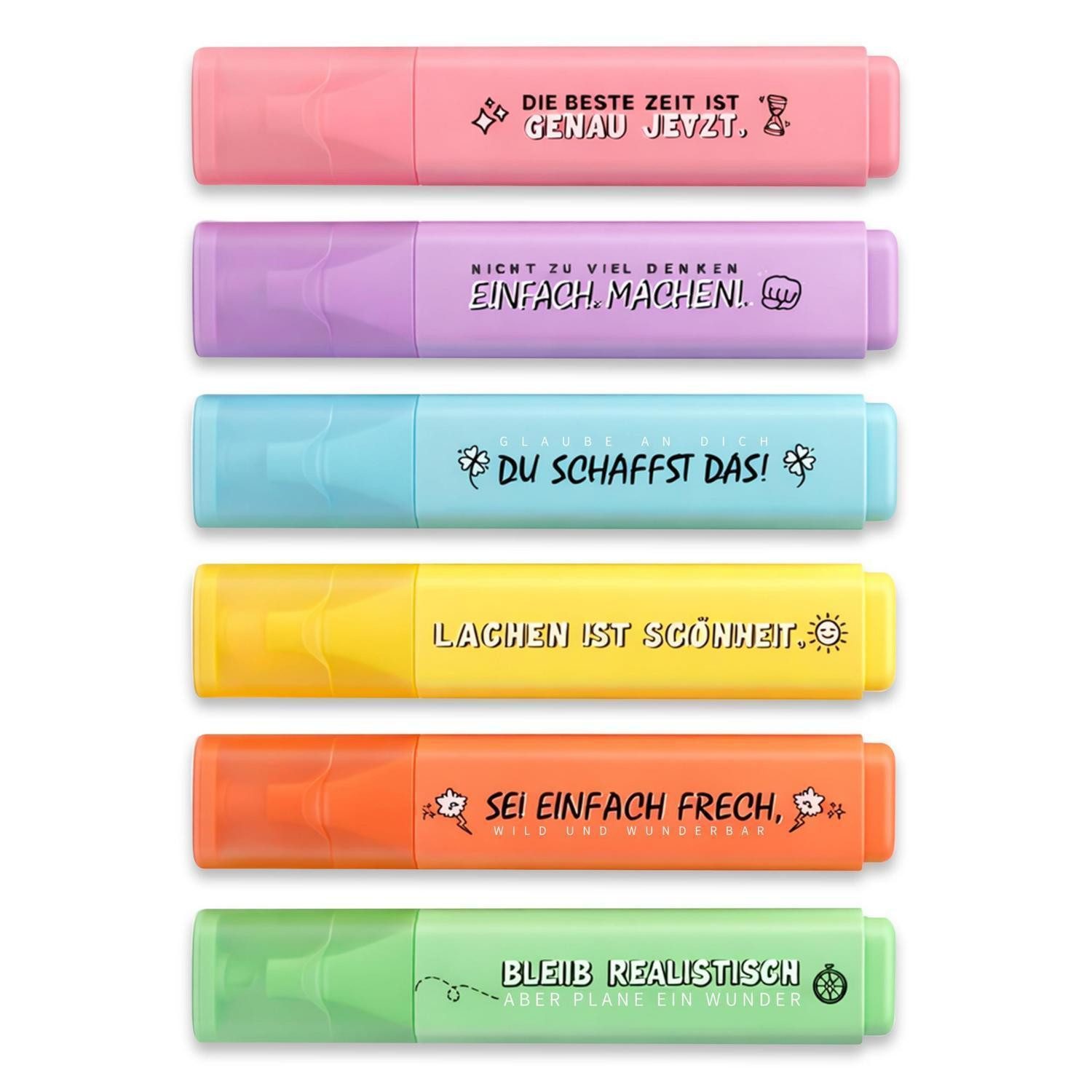 LuxusKollektion Marker Textmarker Set 6 Stück Mehrfarbig