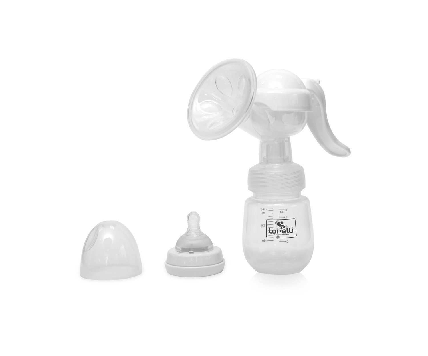 Lorelli Handmilchpumpe manuelle Milchpumpe Assistant, 180 ml Flasche, ergonomischer Griff