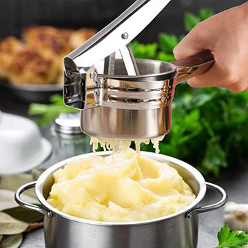 KÜLER Kartoffelstampfer Edelstahl-Kartoffelstampfer,Küchenwerkzeug für Kartoffeln,Obst,Gemüse