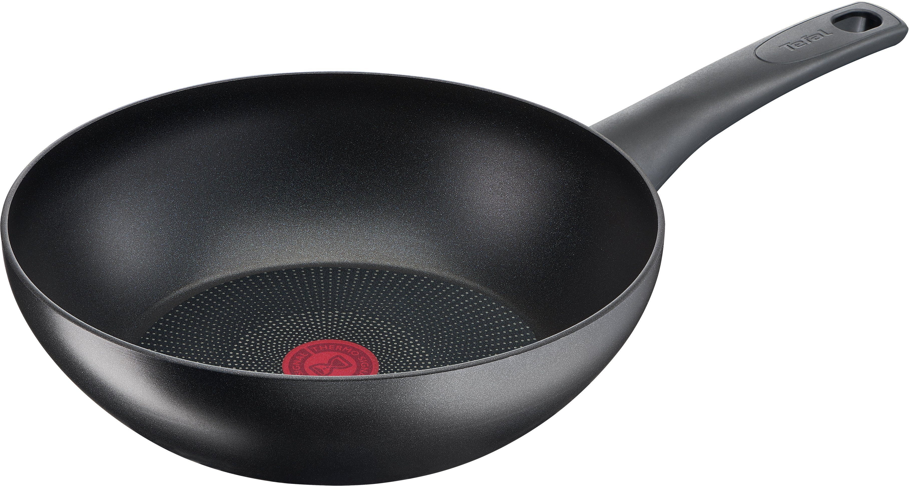 Ausverkauf und kostenloser Versand Tefal Wok Ultimate Antihaftbeschichtung, Aluminium Thermo-Signal, alle Herdarten Titanium Induktion (1-tlg), On