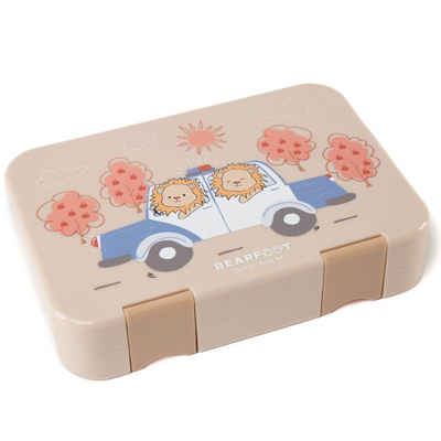 BEARFOOT Lunchbox Trendige Bento Box, Vesperbox, Vielseitige und Praktische Brotdose in braun, Ideal für Kinder
