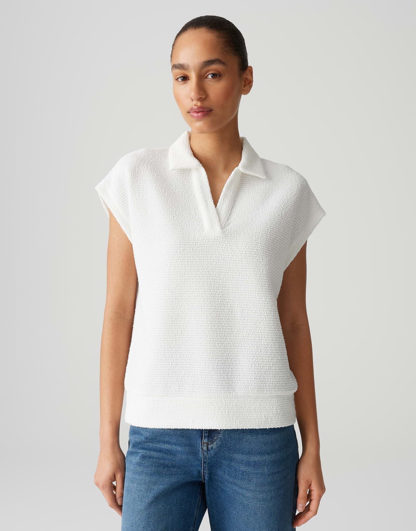 OPUS Sweatshirt GOSTE aus strukturierter Sweatware