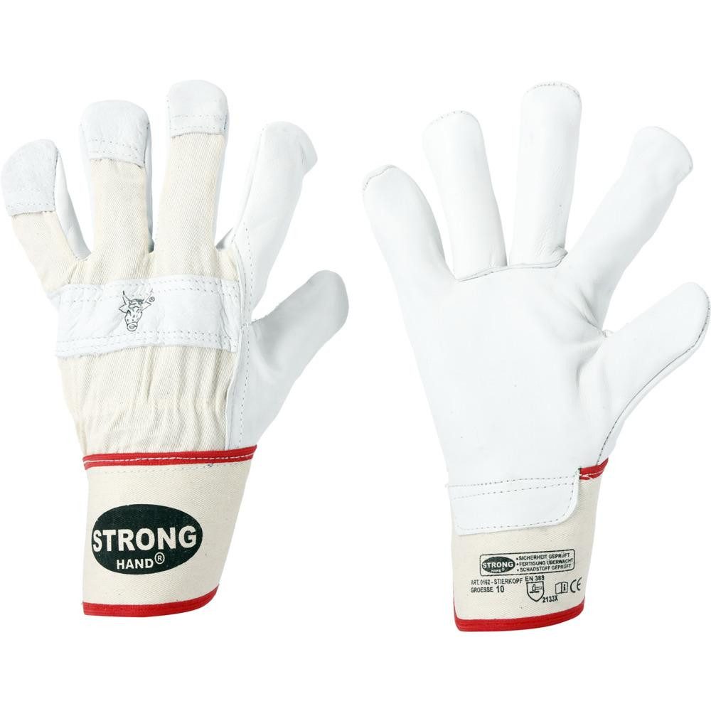 Arbeitshandschuh-Set Handschuhe Rindvollleder Stierkopf, HAND.RINDVOLLEDER STIERK.GR. 9