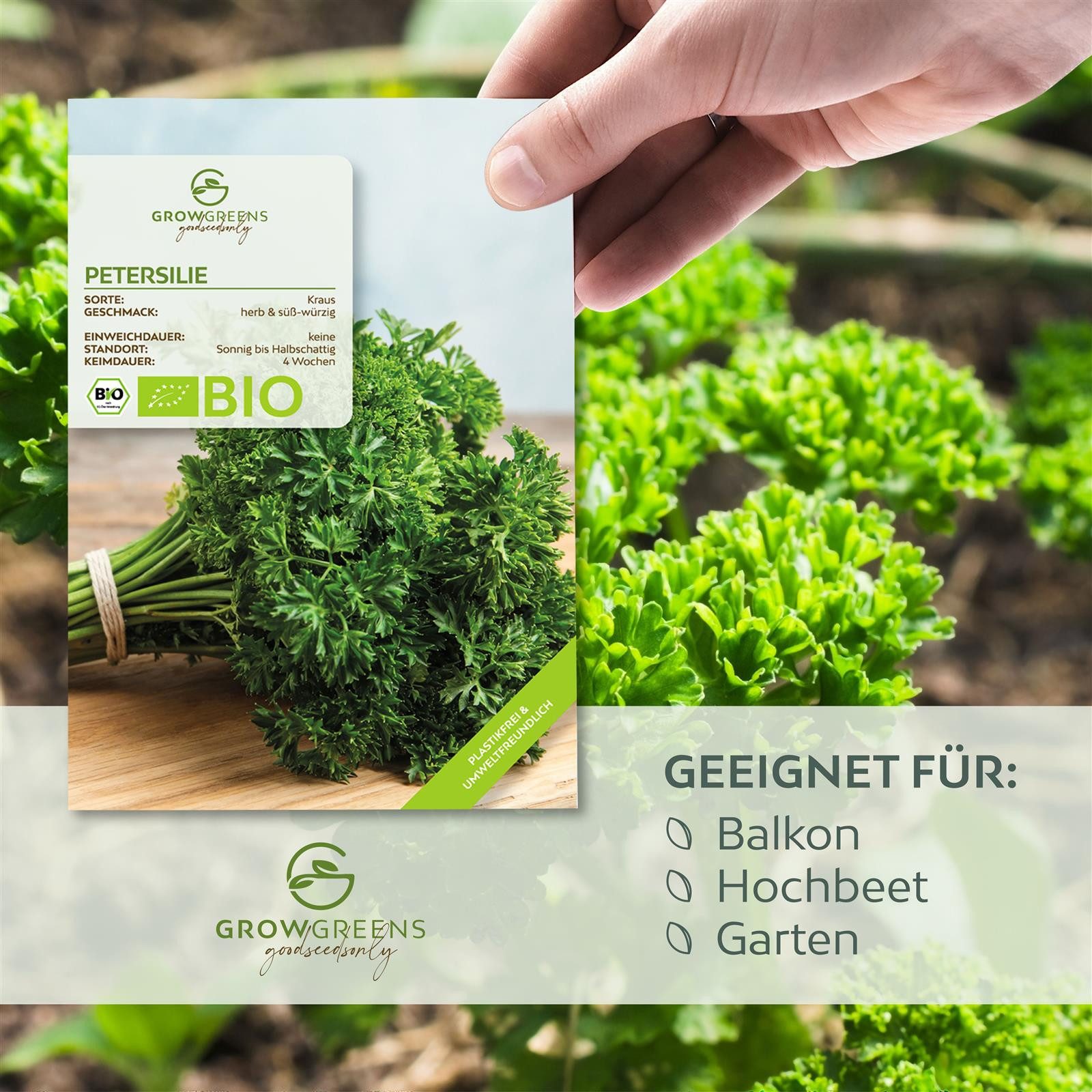 Growgreens Kräutersamen BIO Petersilie Samen kraus günstig online kaufen