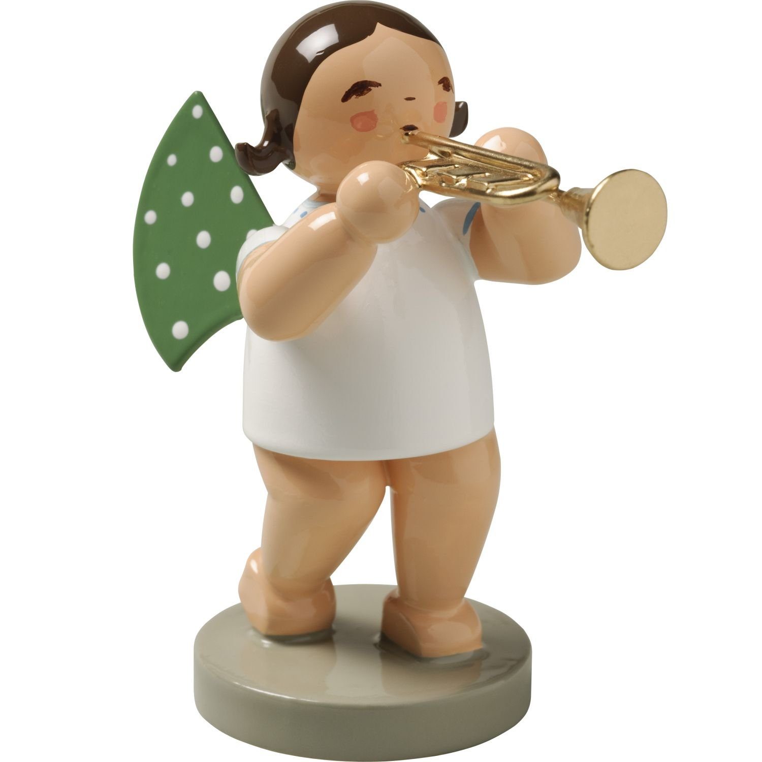 Wendt & Kühn Weihnachtsfigur Engel mit Trompete 650/36, Haarfarbe zufällig blond oder braunhaarig