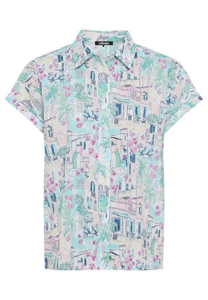 Olsen Blusentop Blouse Woven Short Sleeves