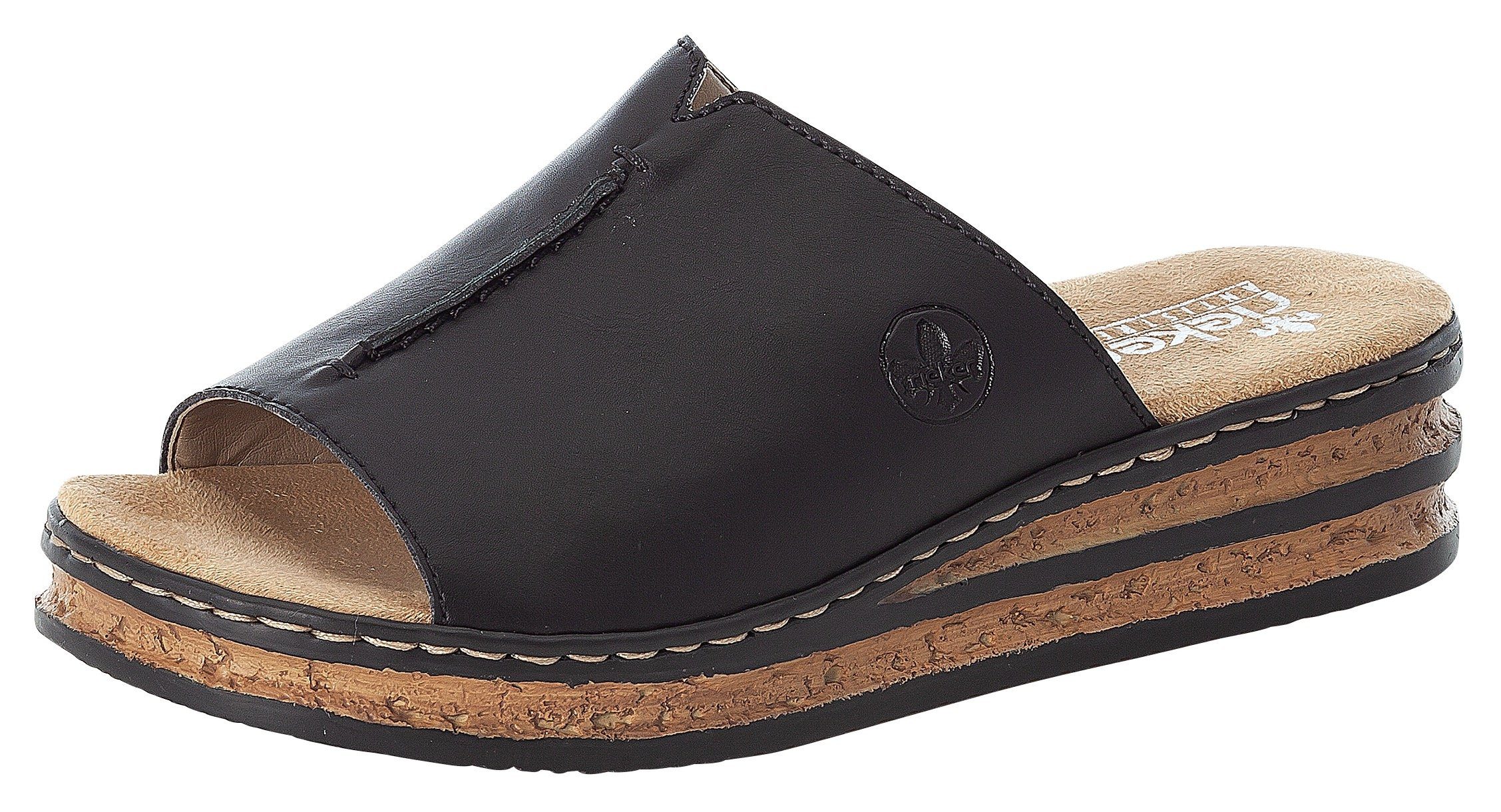 Rieker Pantolette, Plateau, Sommerschuh, Schlappen in günstig online kaufen