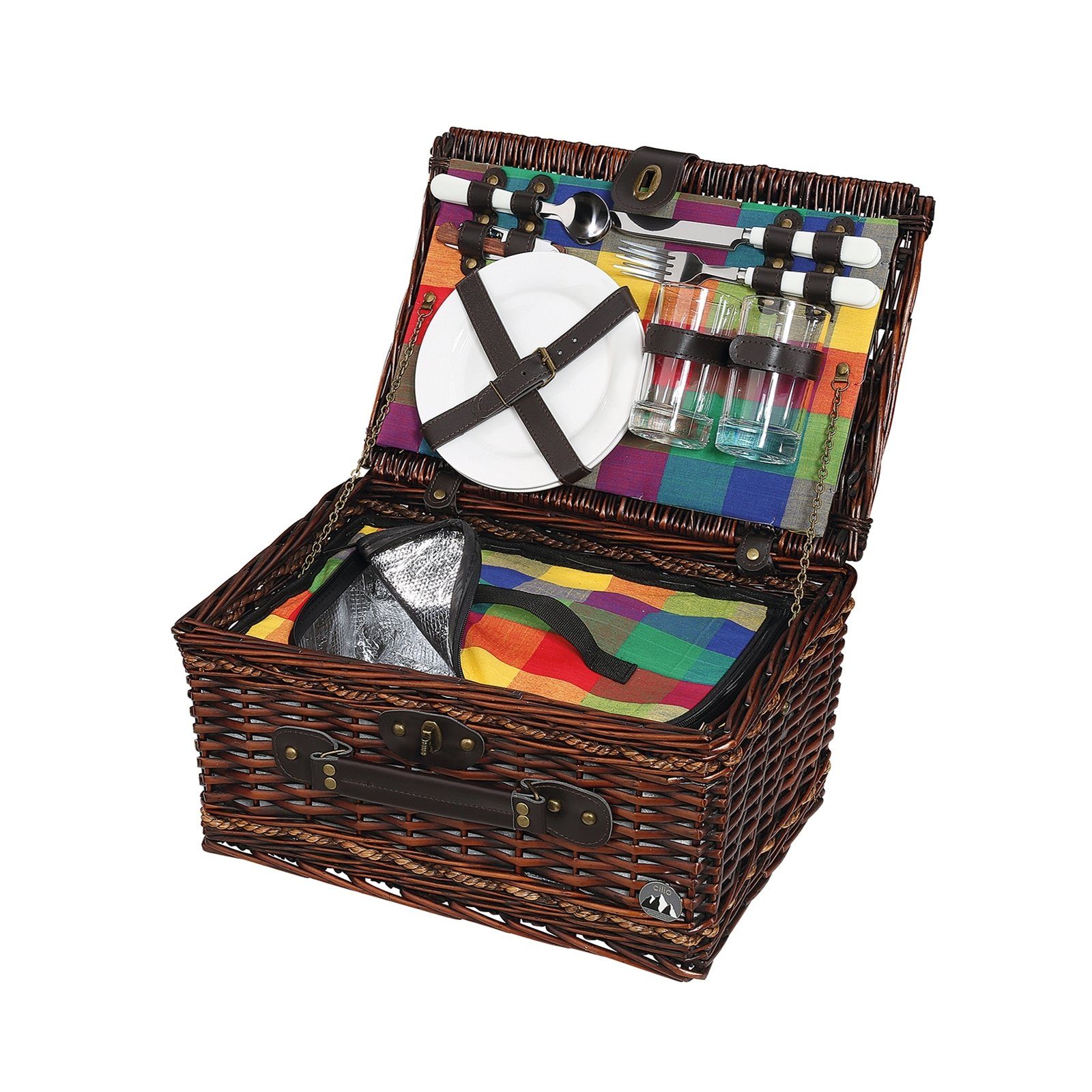 Cilio Picknickkorb »Picknickkorb für 2 Personen BELLANO«, Picknickkorb