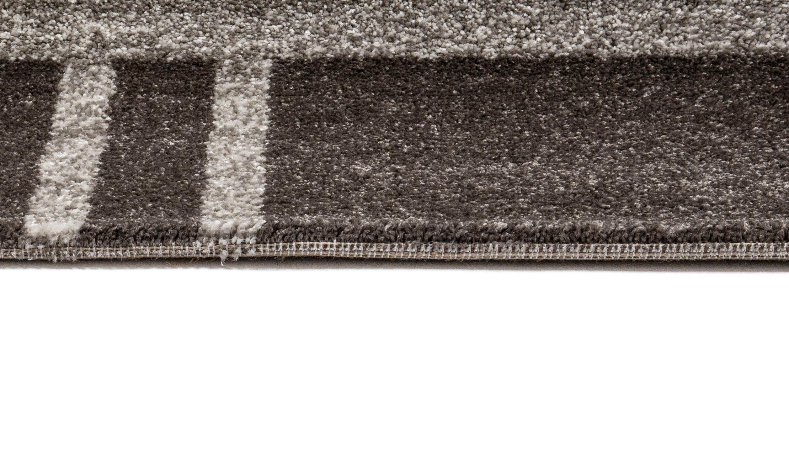 Sant Höhe: Teppich Design, Kurzflor, Jordi, Bordüre modernes rechteckig, mm, Andiamo, 7 schlamm mit