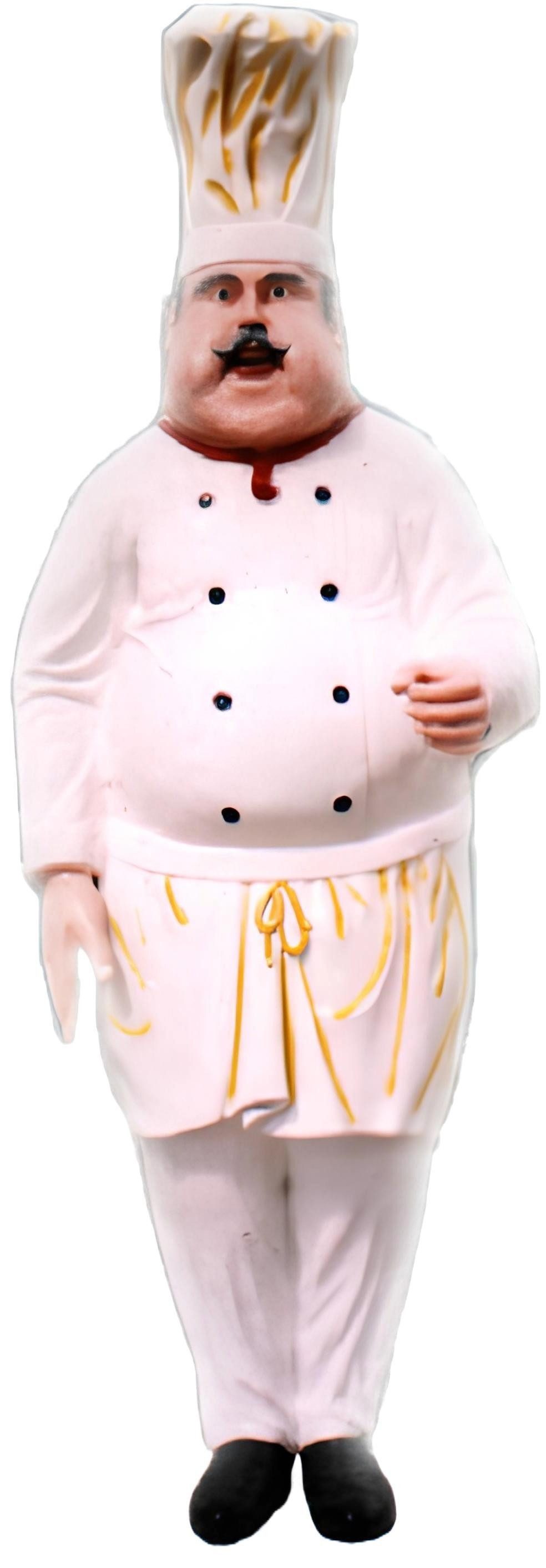 Xlmoebel Skulptur Koch Figur aus Polyresin für Restaurant und Küche (Konditor Material : Kunststoff 213 cm Höhe), Hergestellt in Europa
