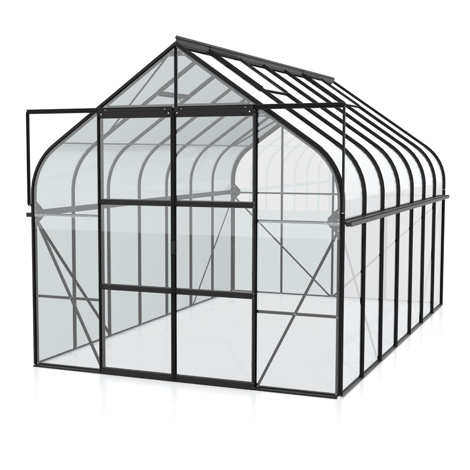 Vitavia Gewächshaus Diana 9900, 3,00 mm Wandstärke, Zollingerdach schwarz | Rabatt: 24%