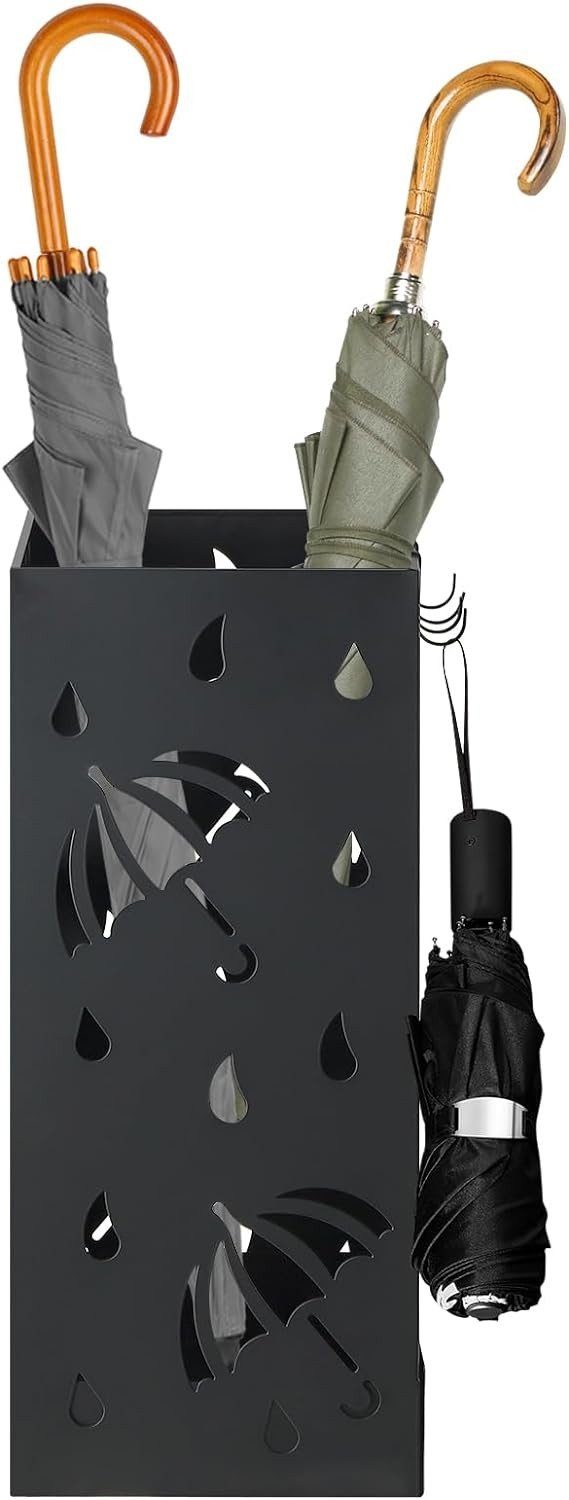 EUGAD Schirmständer (1 St), quadratisch aus Metall, 4 Haken günstig online kaufen