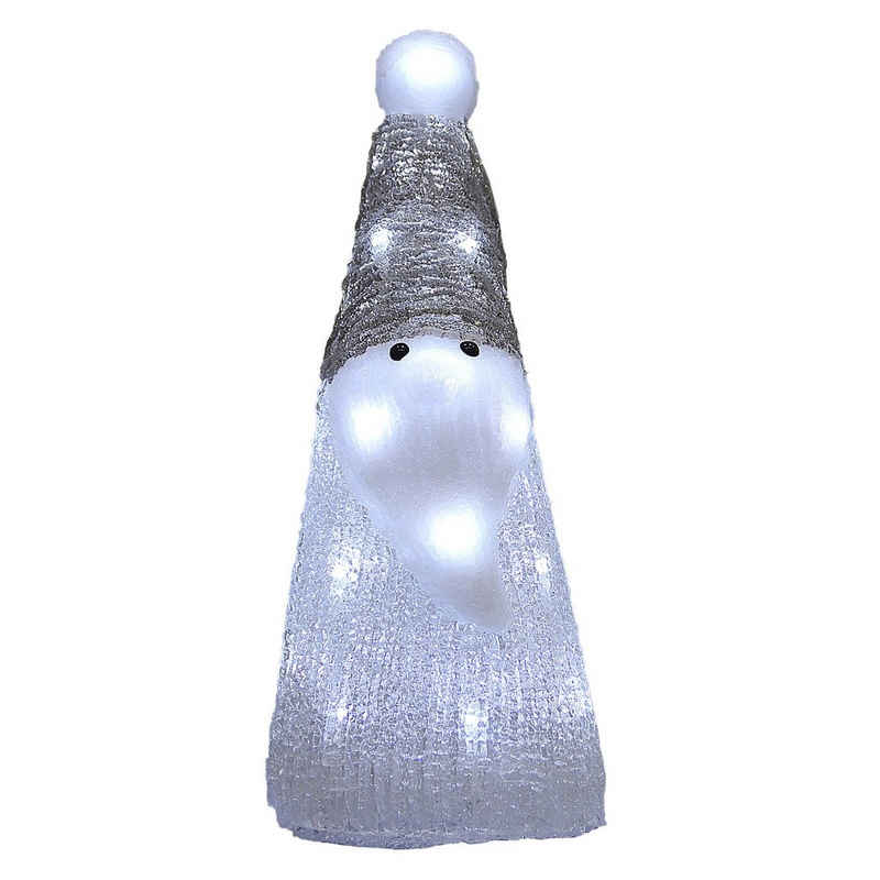 Deuba Dekofigur, Acryl Figur mit LED Außen Innen Weihnachtsmann 31x12x12cm