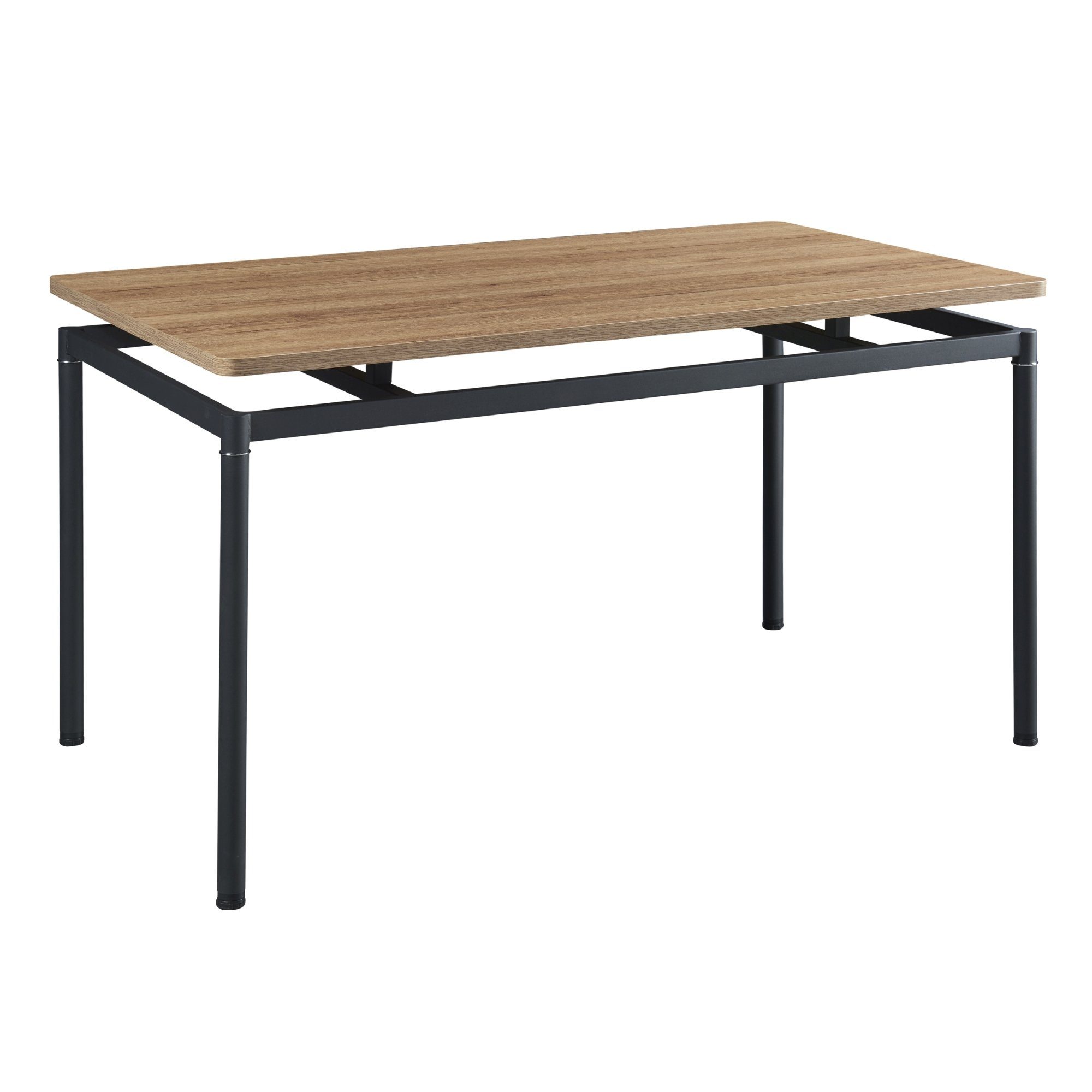 en.casa Essgruppe, (Set, 5-tlg), »Hemnes« Textilbezug Stahlbeine Beige