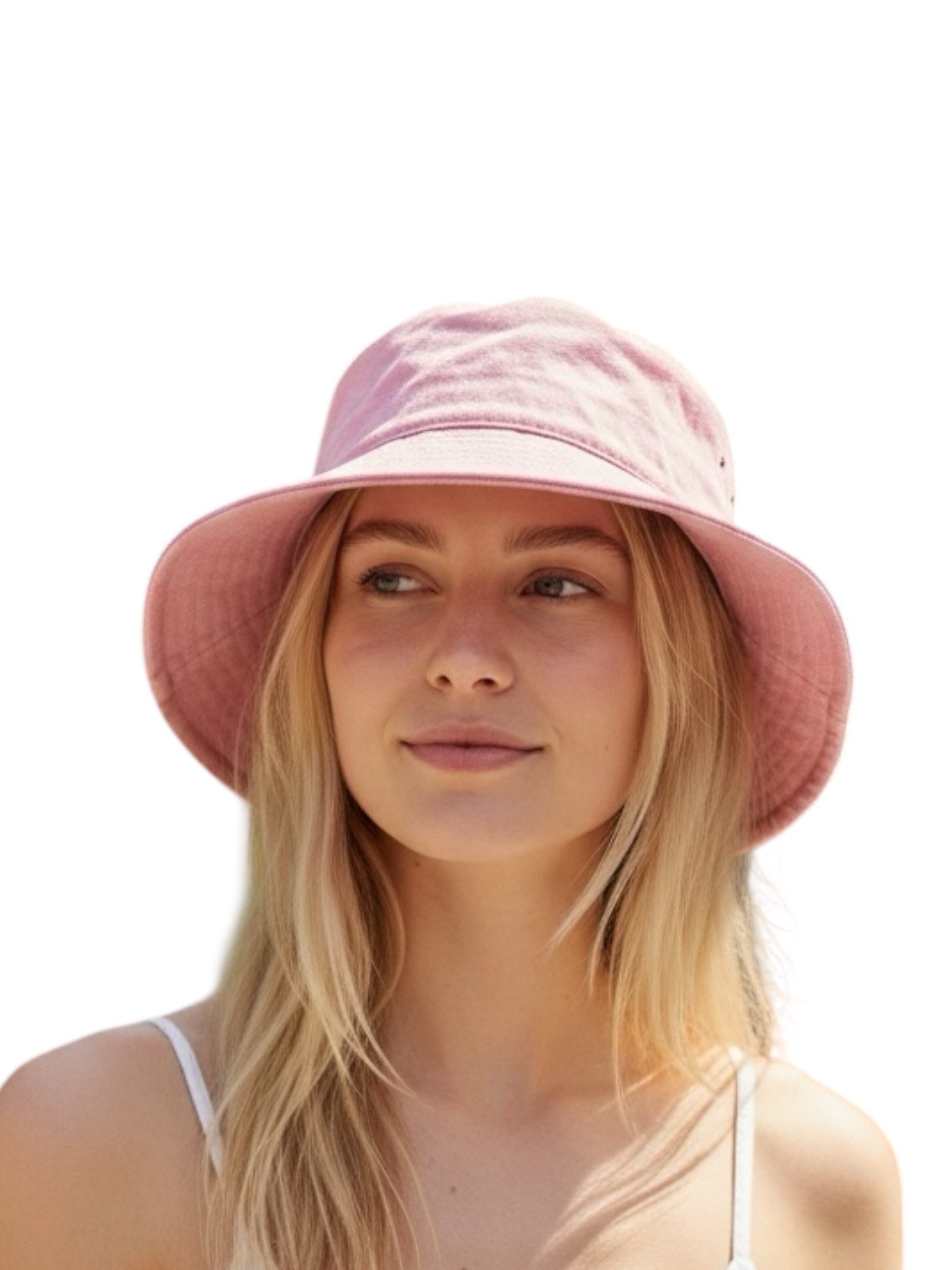 Taschen4life Sonnenhut Modischer Sommer Leinen Hut Bucket Hat, Größenverstellbar, unisex, Fischerhut