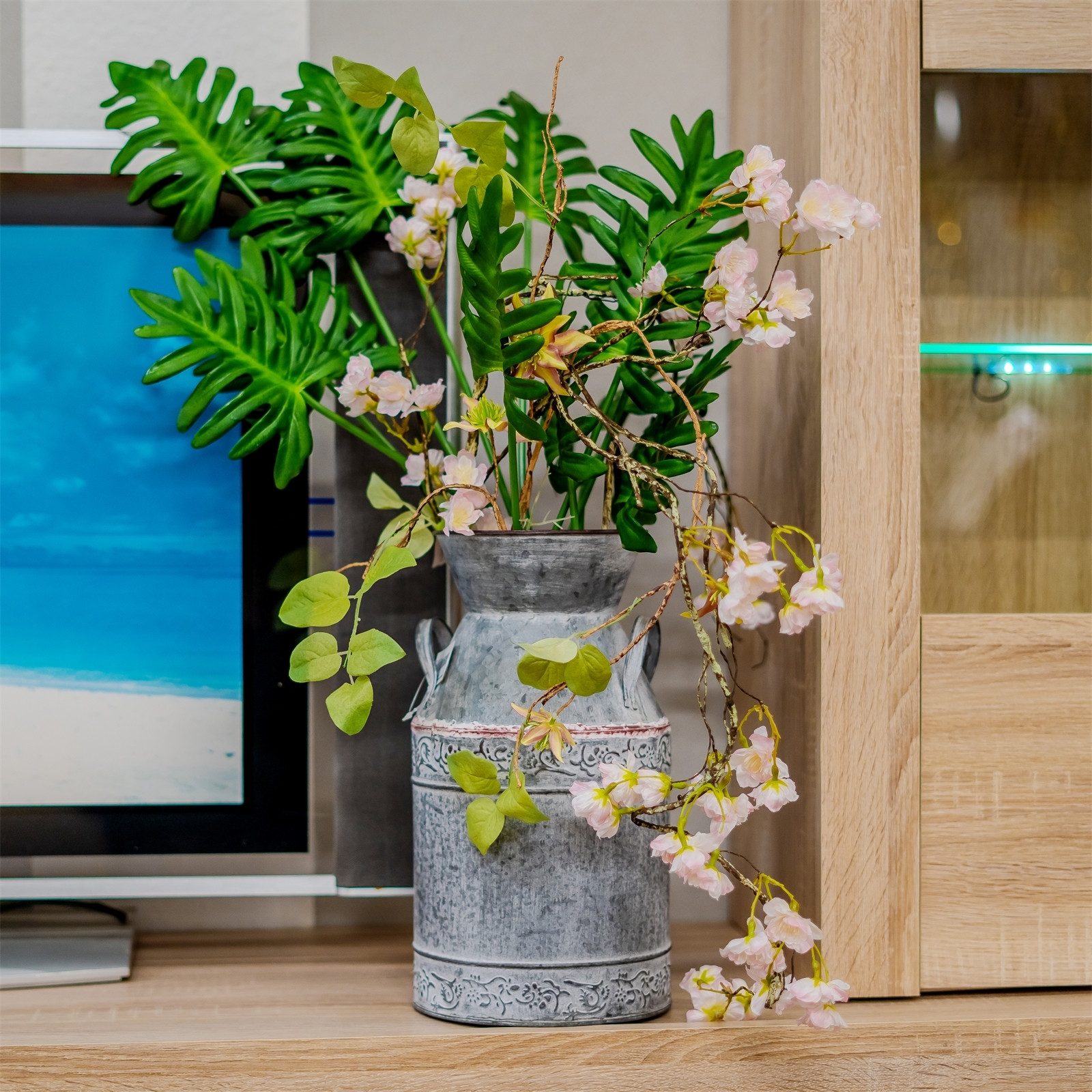 Kunstblume Kunstblume Monstera-Zweig Flora Monstera, HTI-Living, Höhe 70 cm günstig online kaufen