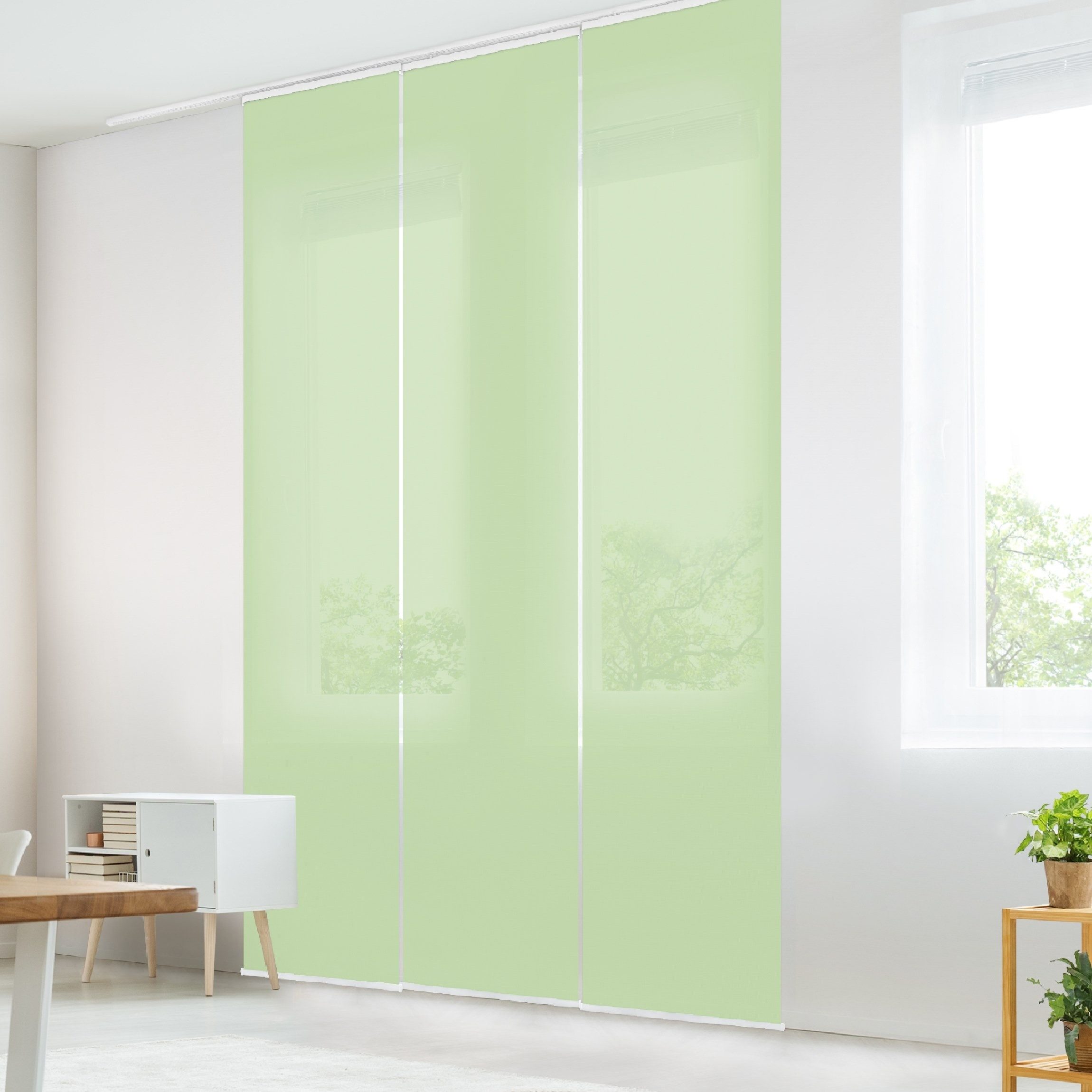 Bilderdepot24 Schiebegardine modern Flächenvorhang blickdicht Mint, günstig online kaufen