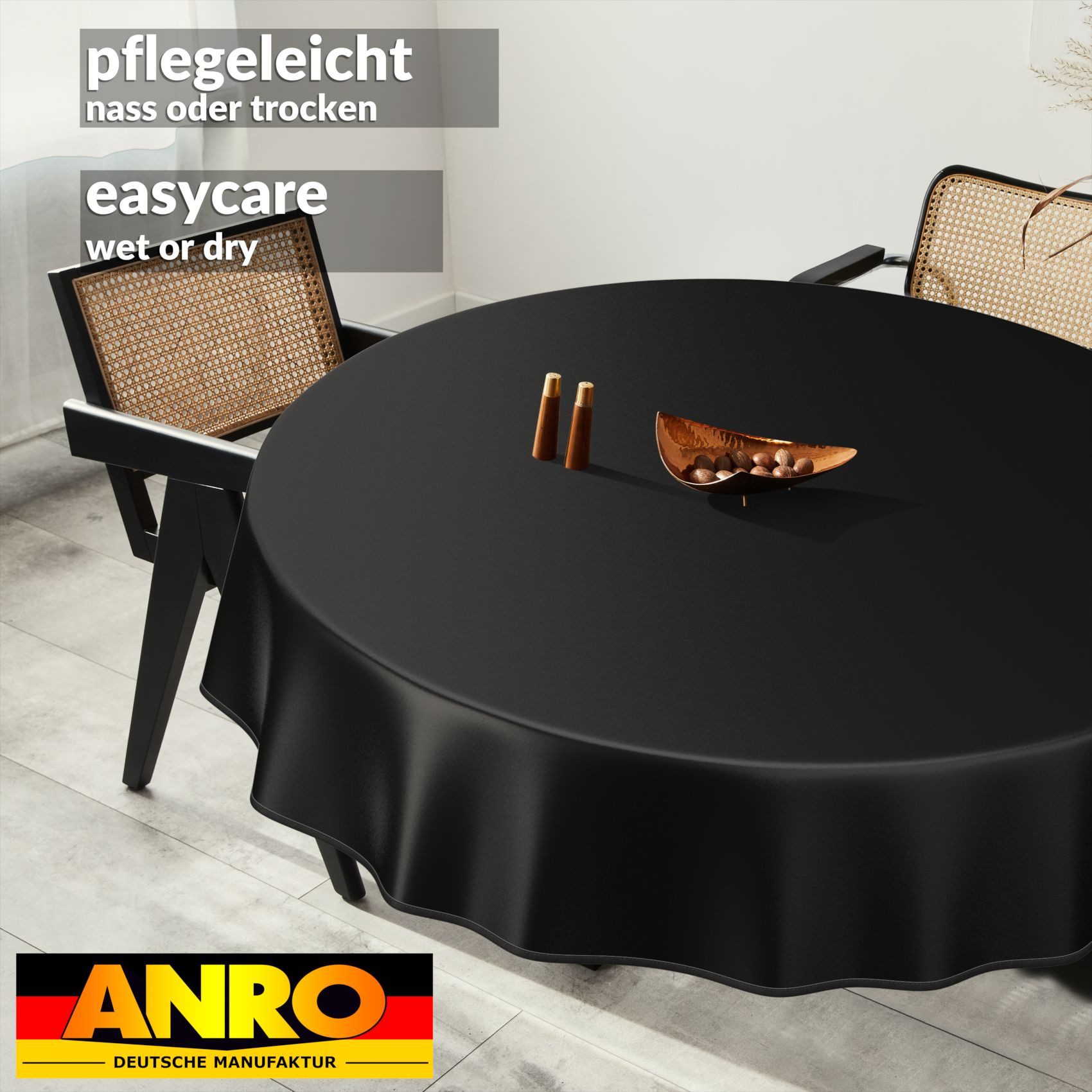 ANRO Tischdecke abwaschbar Wachstuch-Tischdecke Gartentischdecke (Einzelstü günstig online kaufen