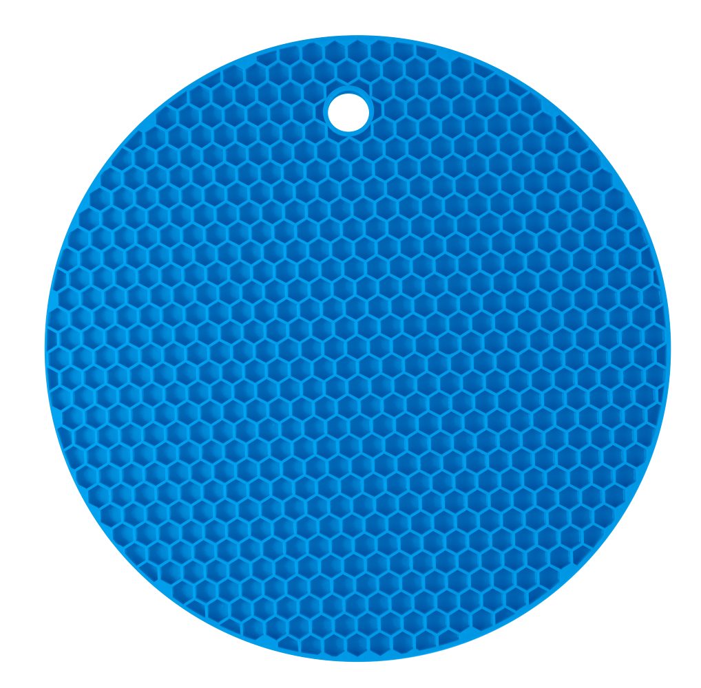 Kochblume Topflappen Waben-Untersetzer rund Hellblau günstig online kaufen