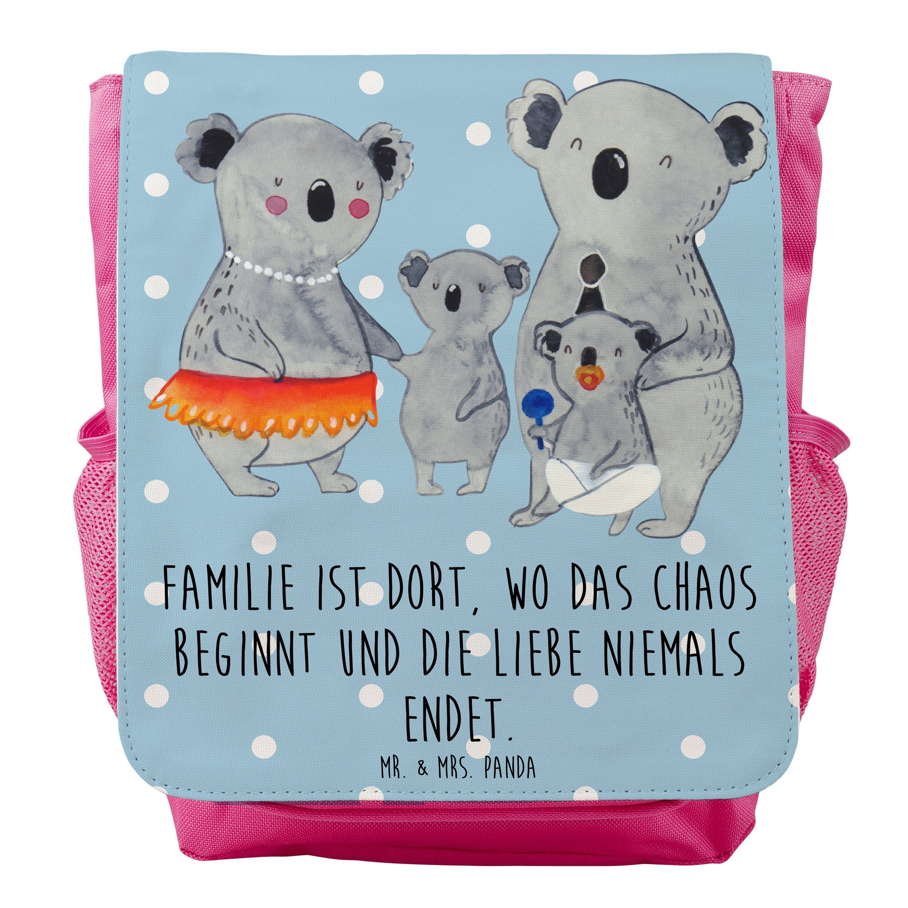 Mr. & Mrs. Panda Kinderrucksack Blau - Pastell - Familie Koala Bruder, Geschenk, Familienzeit Mädchen