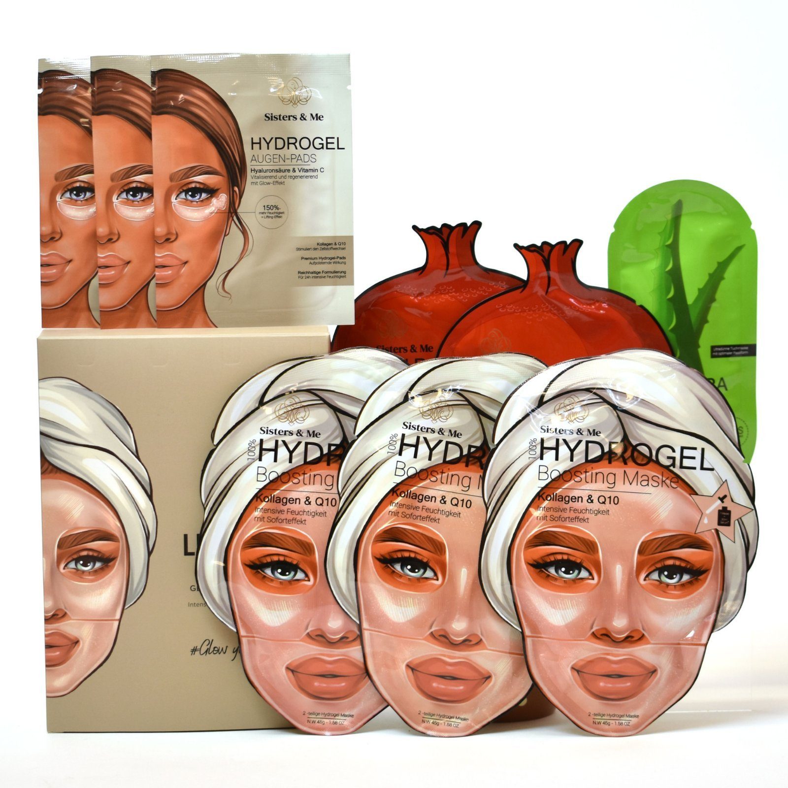 Gesichts-Reinigungsmaske Lifting 9er Set – Hydrogelmaske & Pads für Anti‑Aging