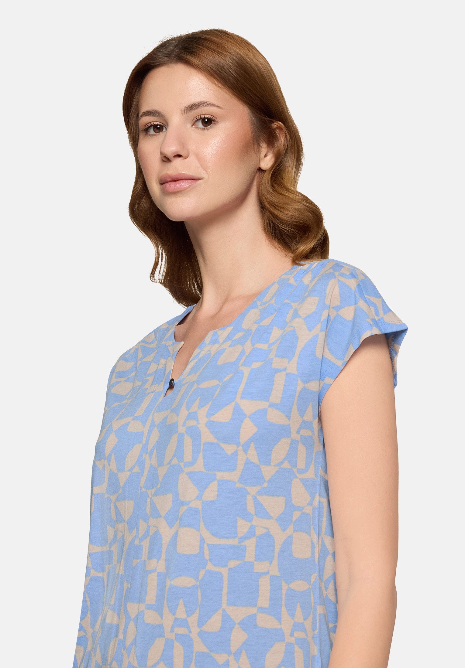 Betty&Co Kurzarmshirt Damen mit Gummizug (1-tlg)