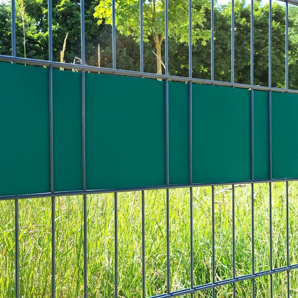 Systafex® Sichtschutzstreifen Sichtschutz Rolle RAL6005 Grün 26m für Doppelstabmattenzaun, UV-beständig, witterungsbeständig, blickdicht