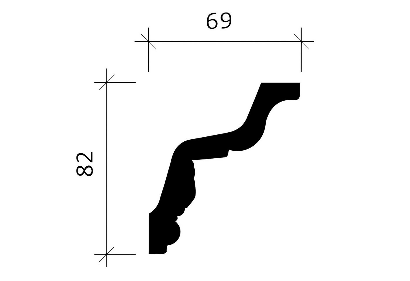 Thumbnail - Profhome Deckenprofil 1 MUSTERSTÜCK S-150278 10 cm MUSTER der Eckleiste Zierleiste (1 MUSTERSTÜCK, Produktmuster, 1-St.,...