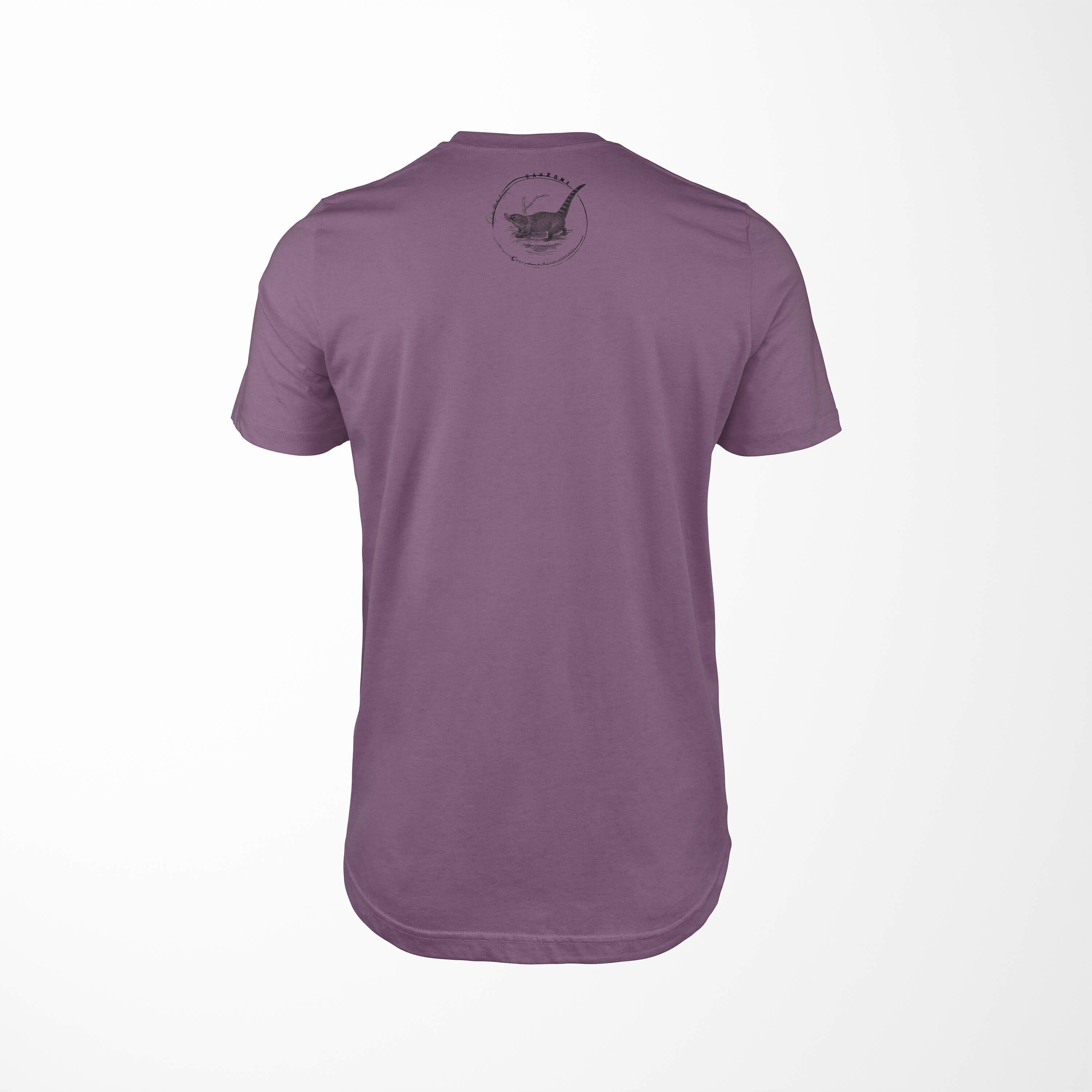Shiraz Herren T-Shirt Nasenbär T-Shirt Evolution Art Sinus