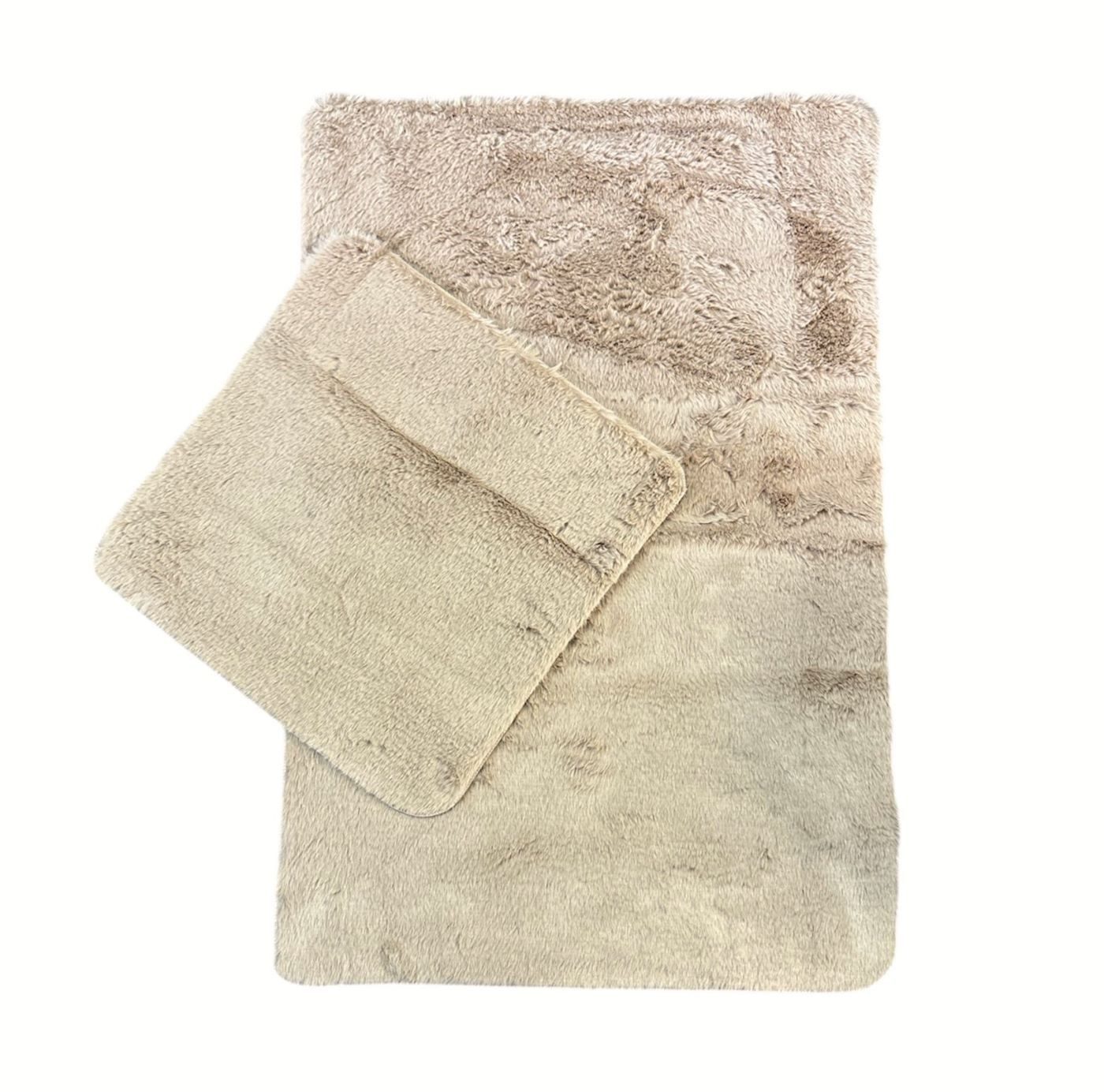 VIVA Home Fellteppich Fellteppich - Badteppich 2er Set, Kuschelig und weich