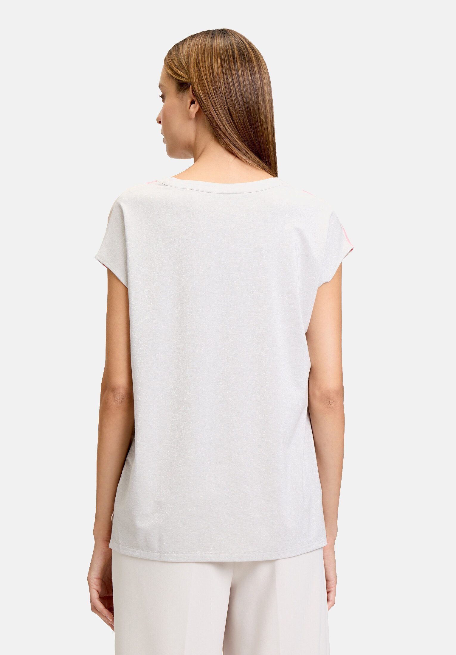 Betty Barclay Kurzarmshirt Damen mit Ringel (1-tlg) Materialmix
