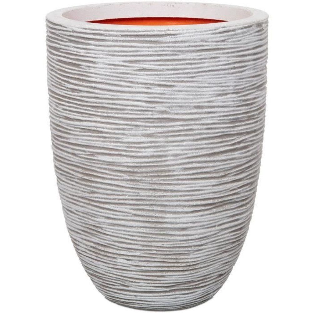 Capi Balkonkasten Capi Blumentopf Nature Rib 36 x 47 cm Elfenbein KOFI782 424227