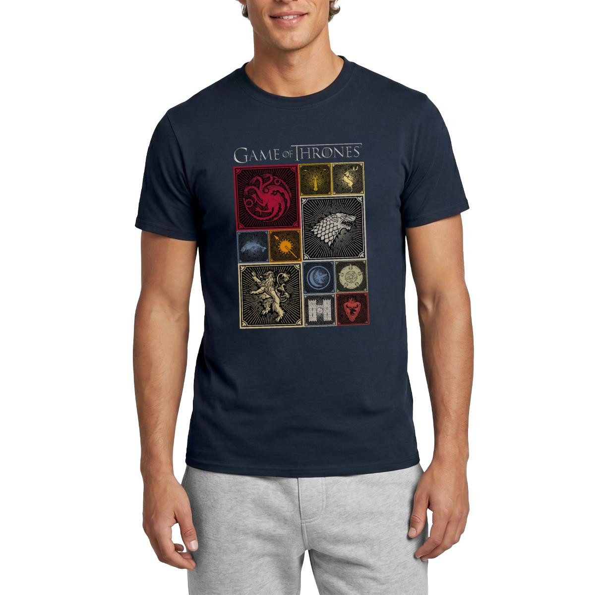 T-Shirt Game Of Thrones Königshäuser Kacheln Männer T-Shirt