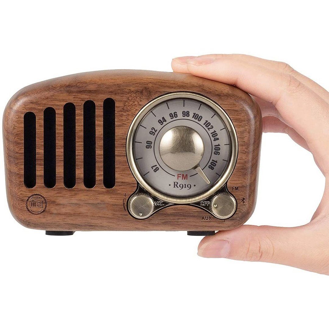 BEARSU »Klassisches-Holz Retro Radio Klein, Tragbares Radio mit Bluetooth  Lautsprecher, Nostalgie Radio Wiederaufladbare Batterie. (Walnußholz)«  Retro-Radio online kaufen | OTTO