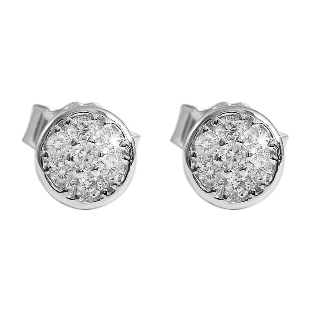 Paar Ohrhänger Ohrringe – Ohrstecker aus 925 Silber mit Zirkonia