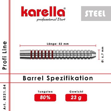 Karella Dartpfeil Steelbarrel Profi Line 80% Tungsten PL-04 23 g