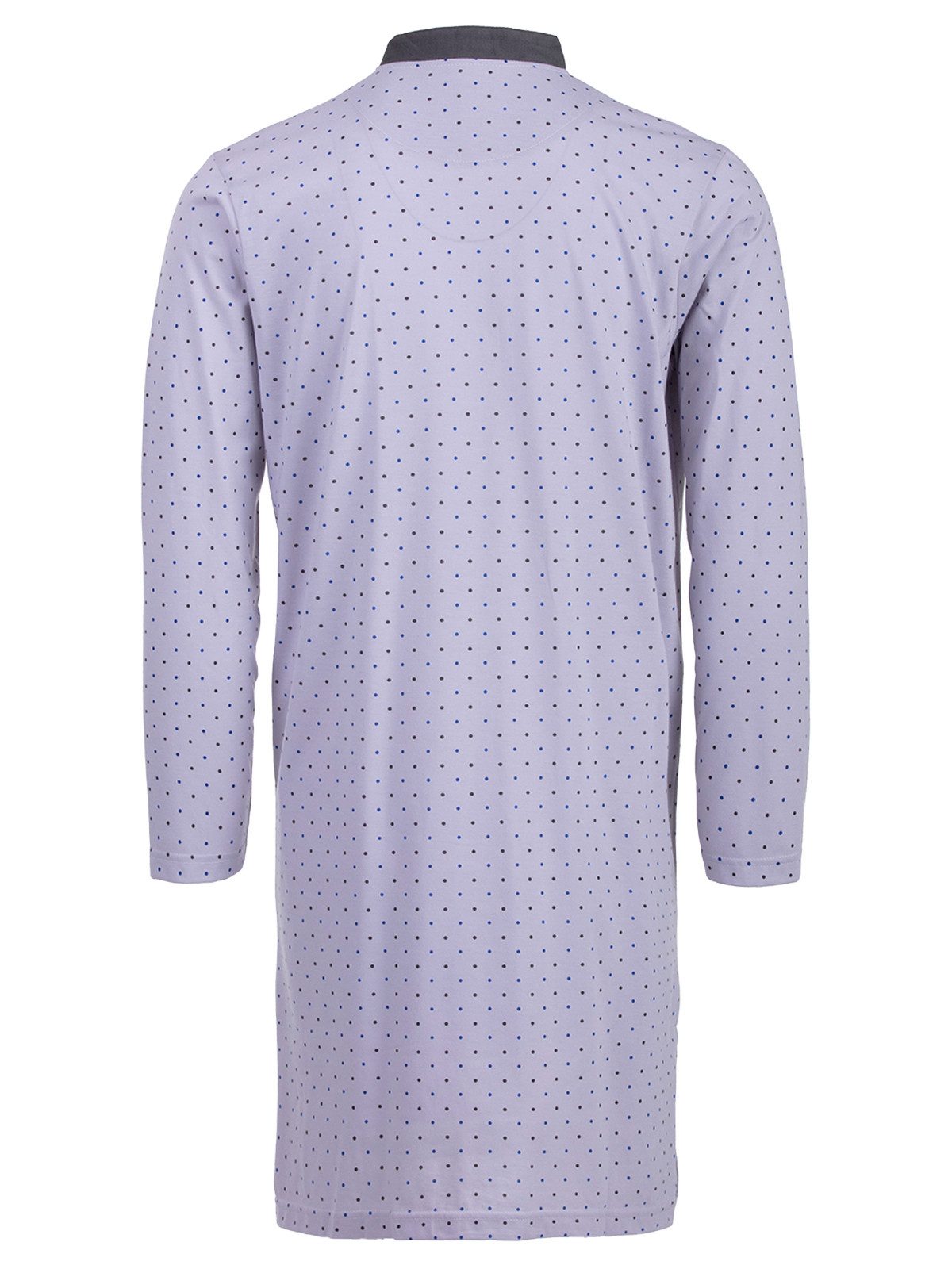 Henry Terre Nachthemd Nachthemd Langarm - Stehkragen mit Punkten günstig online kaufen