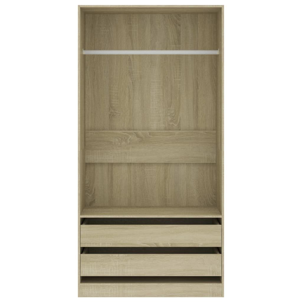 cm Holzwerkstoff Kleiderschrank Sonoma-Eiche furnicato 100x50x200