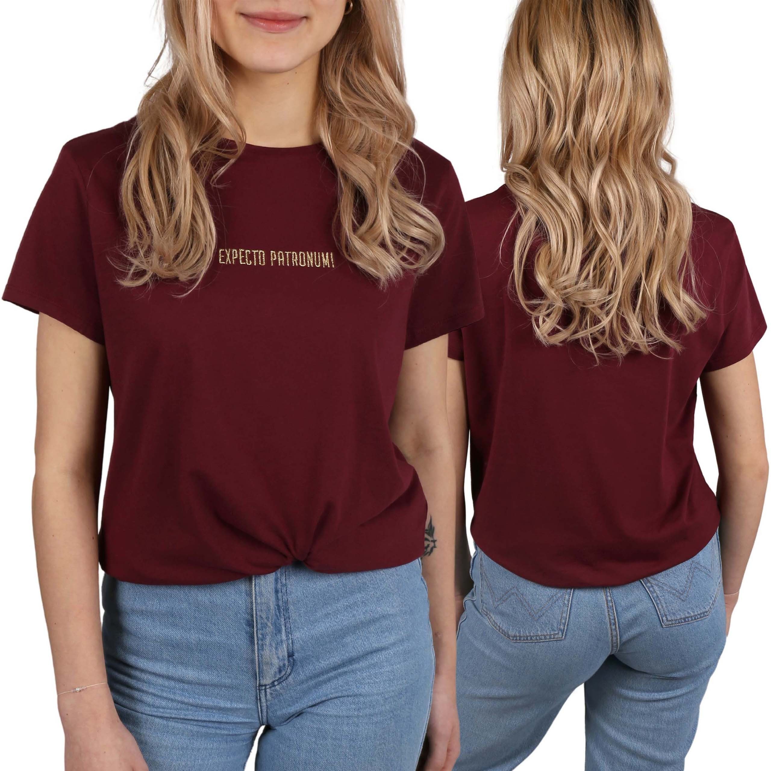 Sarcia.eu Kurzarmbluse Harry Potter T-Shirt für Damen, bordeauxrot, aus Baumwolle XS