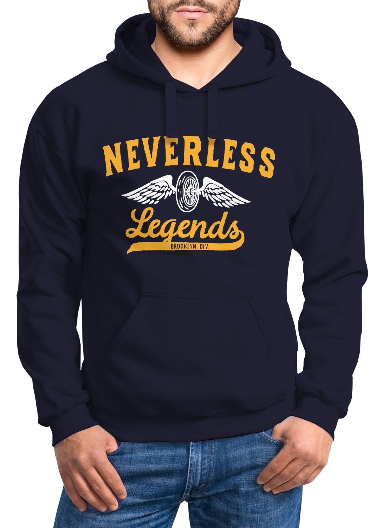 Neverless Hoodie Hoodie Herren Biker Legends günstig online kaufen