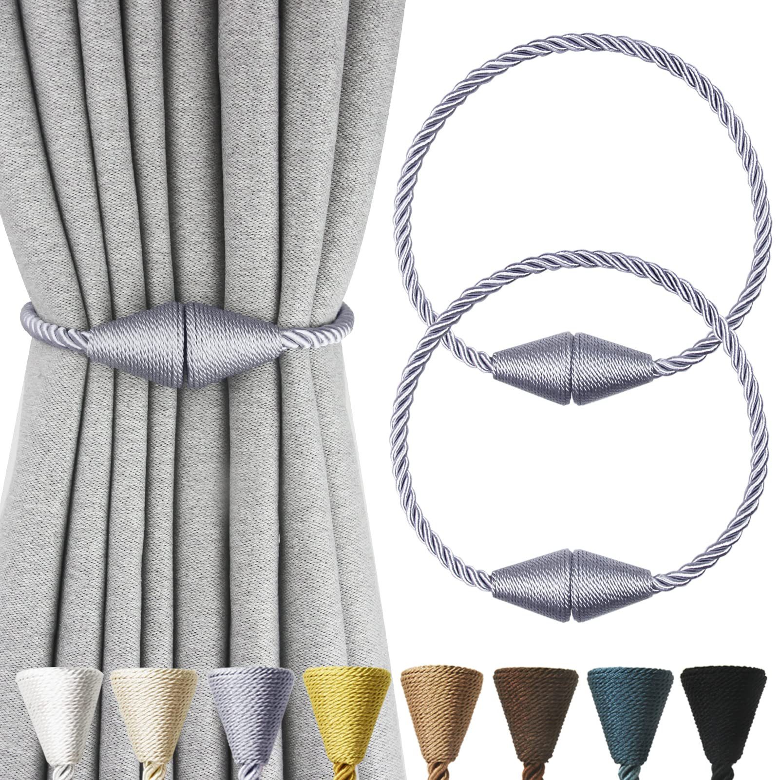 Agger Raffhalter Magnetische Vorhang Raffhalter 2 Stück, Vorhang Raffhalter Schnallen, (2-tlg), Holdbacks Halter Haken Clip für Zuhause Schlafzimmer Büro