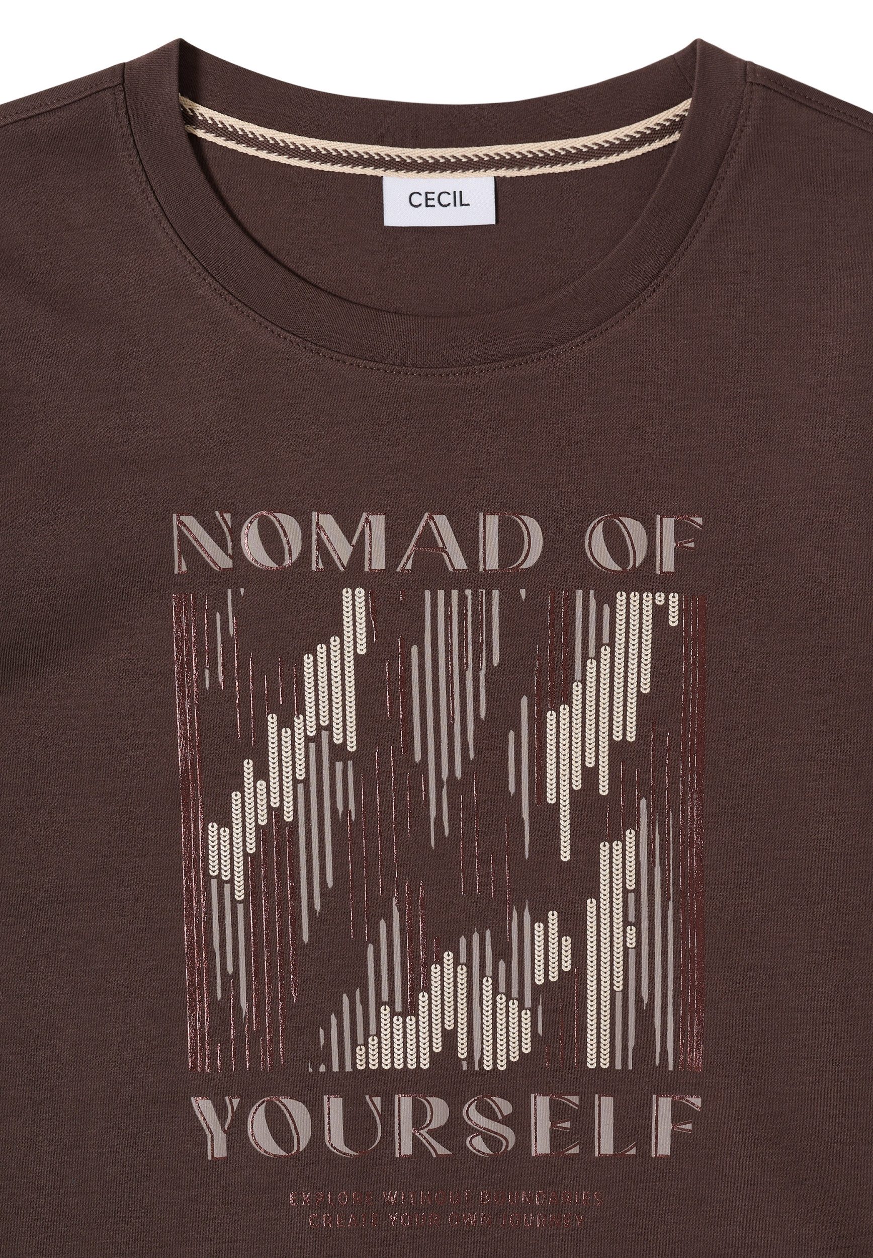 CECIL Langarmshirt Nomad Of Yourself FP T-Shirt günstig online kaufen