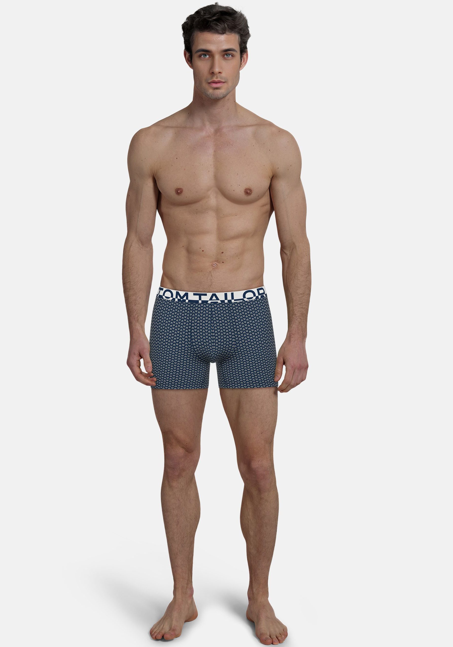 TOM TAILOR Boxershorts Kentucky (2er Pack) weich, bequem, eng, elastisch, Logobund, Baumwollmix