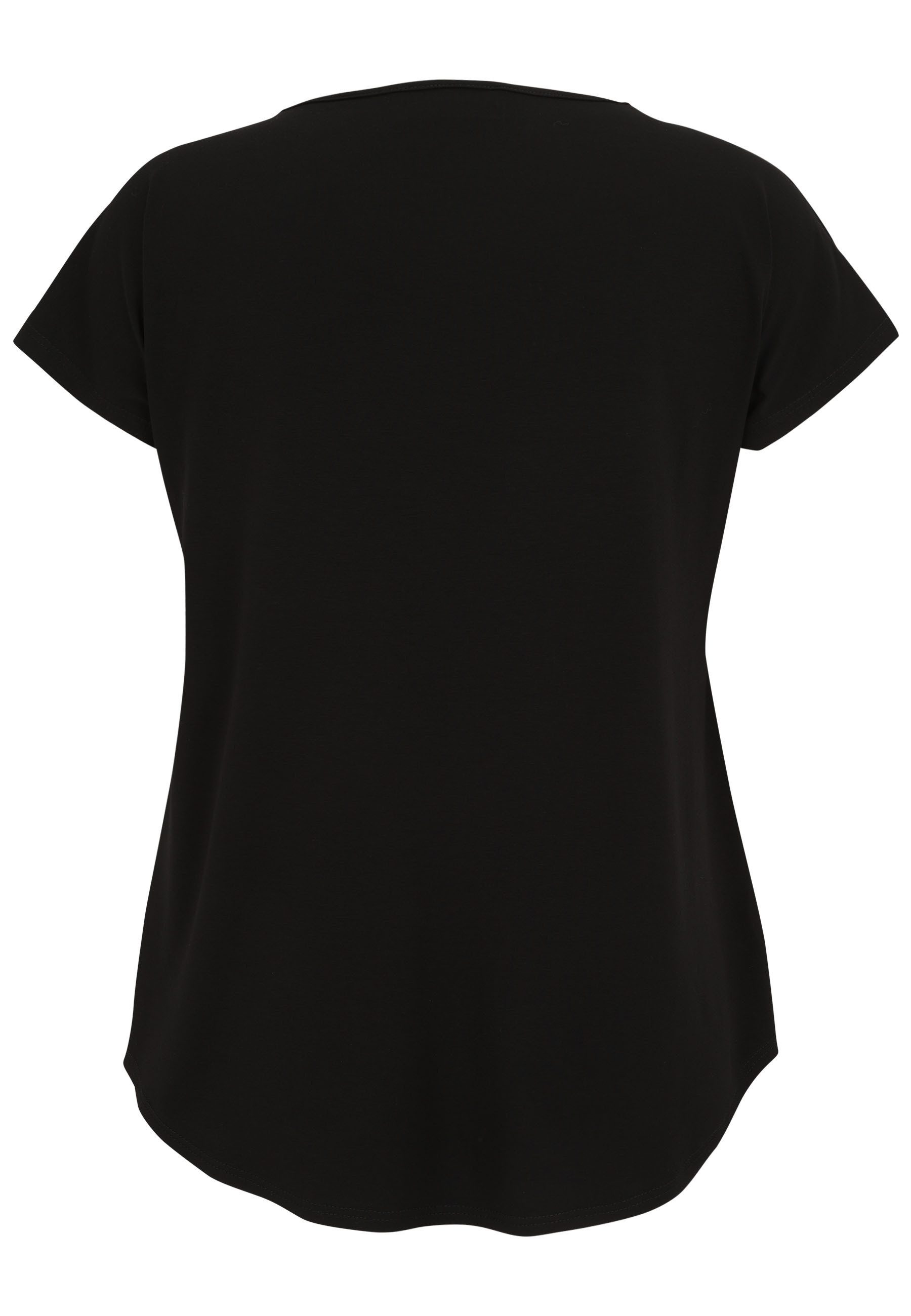 Doris Streich T-Shirt mit abgerundetem Saum und kurzem Arm günstig online kaufen