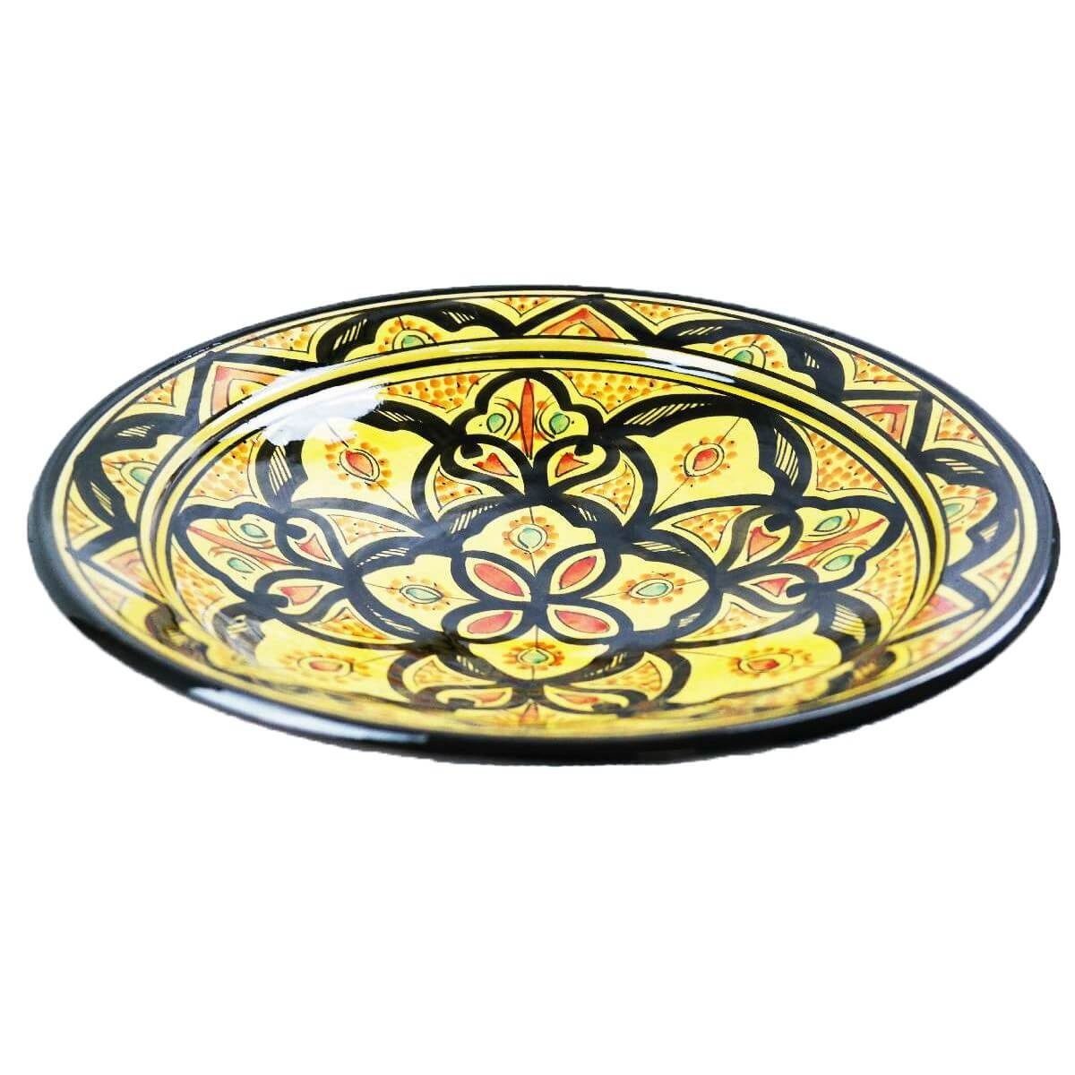 Gelb Orientalischer SIMANDRA Teller (1 St), Handbemalt groß, Keramik Teller