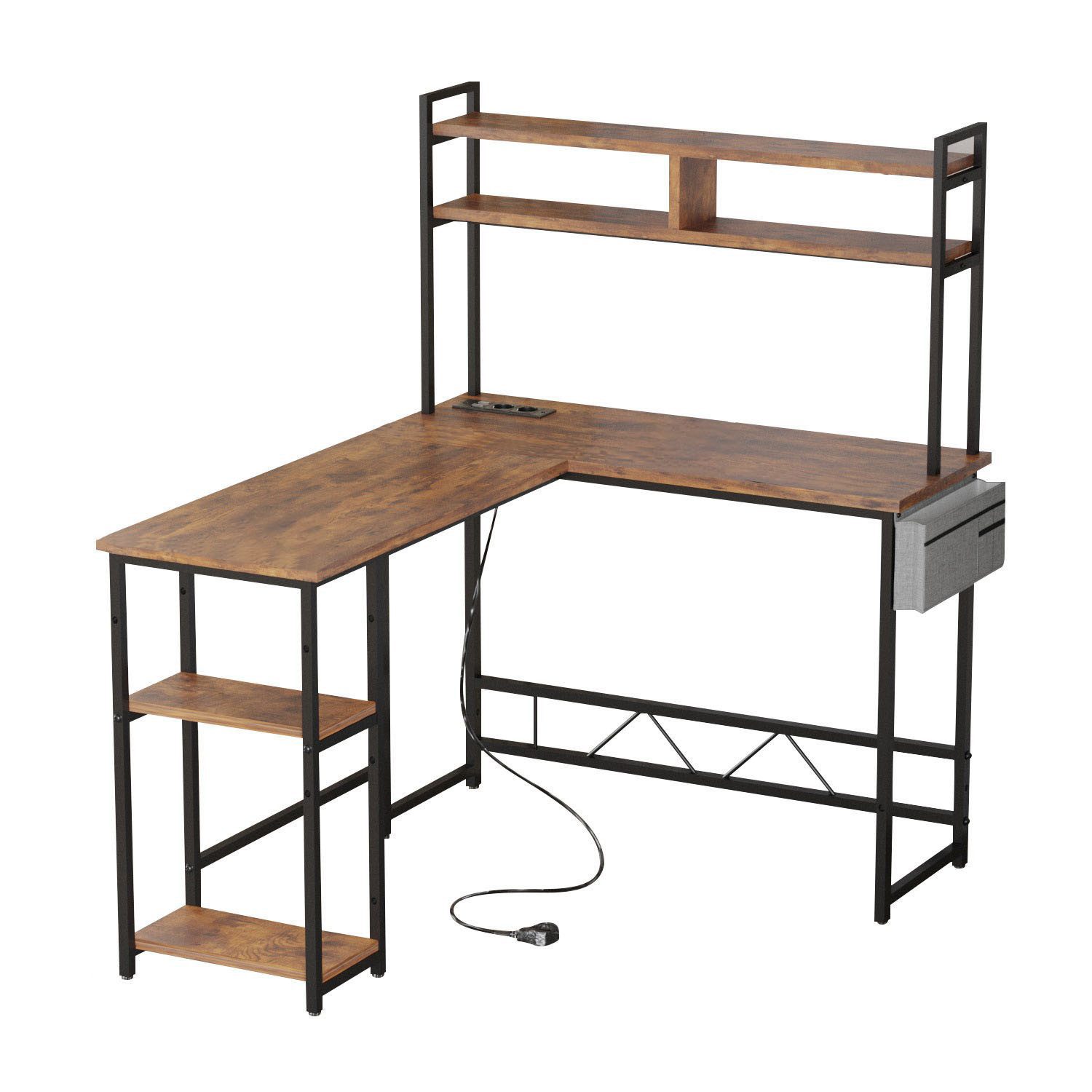 HOMALL Gamingtisch Schreibtisch mit LED und günstig online kaufen