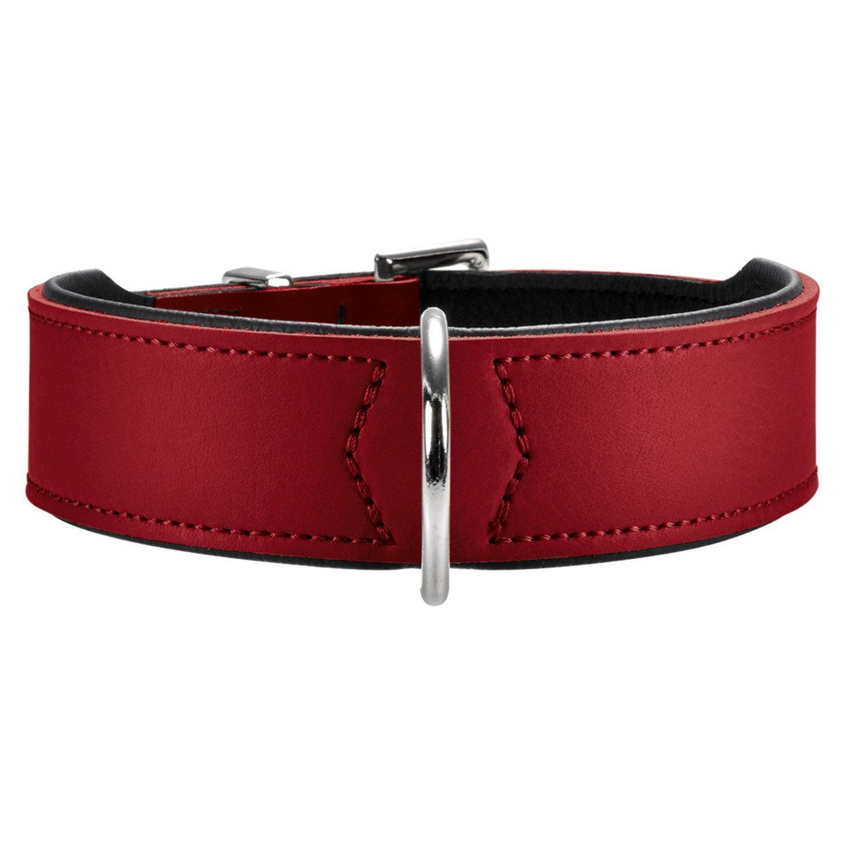 Hunter Tierbedarf Hunde-Halsband Halsband Basic rot/schwarz
